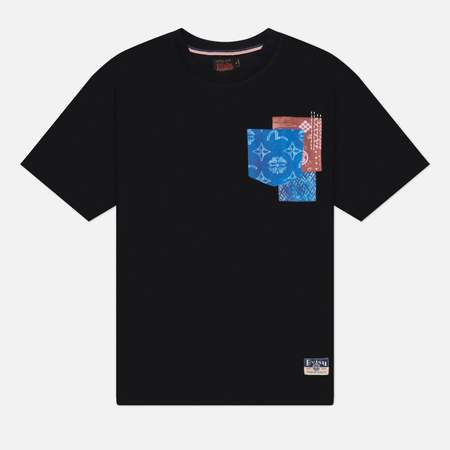 Мужская футболка Evisu Heritage Multi Pocket, цвет чёрный, размер XL