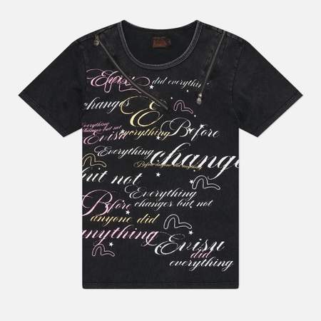 Женская футболка Evisu Heritage Zipper Printed, цвет чёрный, размер L