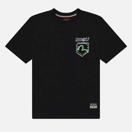 Мужская футболка Evisu Heritage Hand-Drawn Fortune Cat Printed, цвет чёрный, размер L