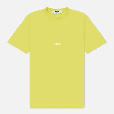 Мужская футболка MSGM MSGM Micrologo, цвет зелёный, размер S