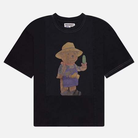 Мужская футболка MARKET Reverse Weave 4 Panel Rework 1, цвет чёрный, размер S