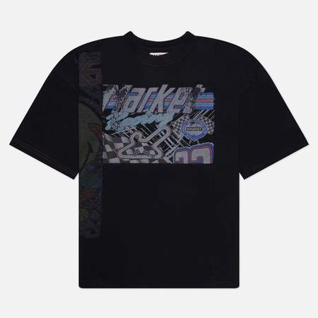 Мужская футболка MARKET Reverse Weave 6 Panel Rework 2, цвет чёрный, размер S
