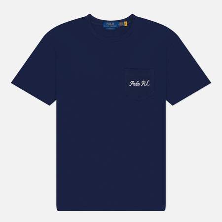 Мужская футболка Polo Ralph Lauren Classic Fit Polo Bear Jersey, цвет синий, размер XL