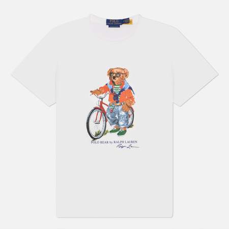 Мужская футболка Polo Ralph Lauren Custom Slim Fit Polo Bear, цвет белый, размер XL