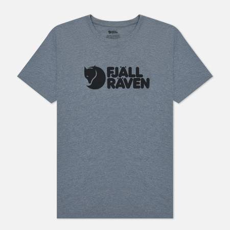 Мужская футболка Fjallraven Fjallraven Logo, цвет голубой, размер XL