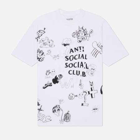 Мужская футболка Anti Social Social Club Illustrated, цвет белый, размер M