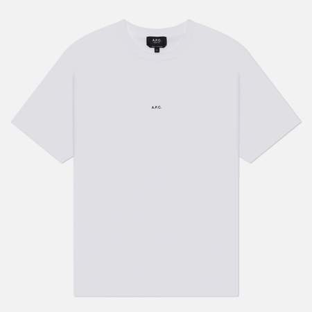 Мужская футболка A.P.C. Boxy Micro Logo GOTS, цвет белый, размер M