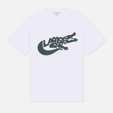 Мужская футболка Lacoste Classic Fit Printed Cotton, цвет белый, размер M