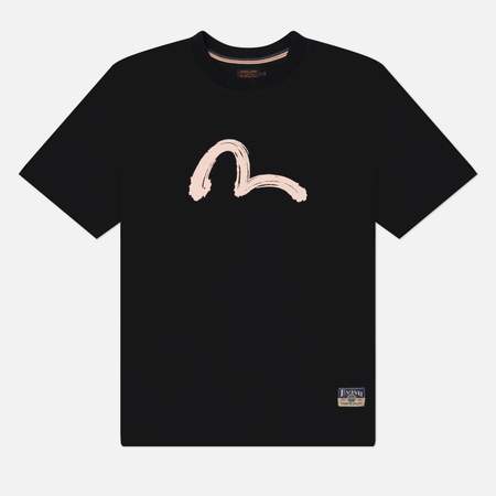 Мужская футболка Evisu Heritage Hand Brush Seagull Printed, цвет чёрный, размер M