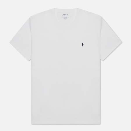 Мужская футболка Polo Ralph Lauren BCI Liquid Cotton Sleep Top Crew Neck, цвет белый, размер M