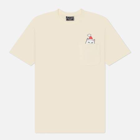 Мужская футболка RIPNDIP Lord Santa Pocket, цвет белый, размер M