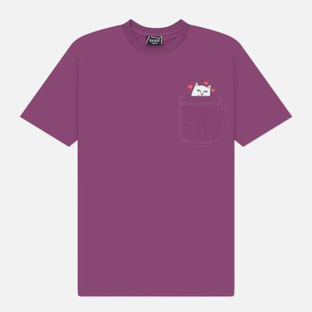 Мужская футболка RIPNDIP Nermal Loves Pocket, цвет фиолетовый, размер M