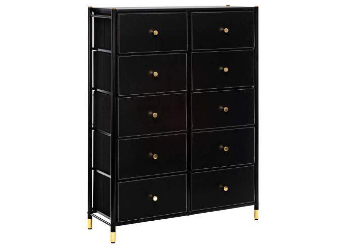 Комод Leset Хайди Black (10 ящиков)