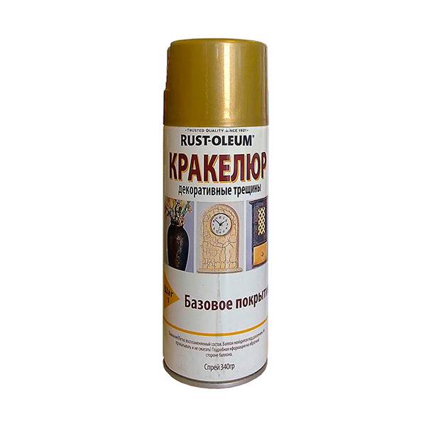 Краска акриловая Rust-Oleum Кракелюр Декоративные трещины 258140 (золотой)