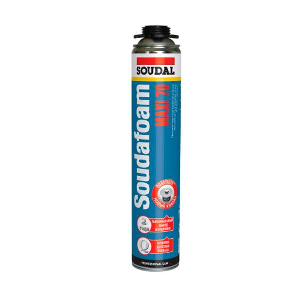 Пена монтажная пистолетная Soudal Soudafoam Maxi 70 870 мл