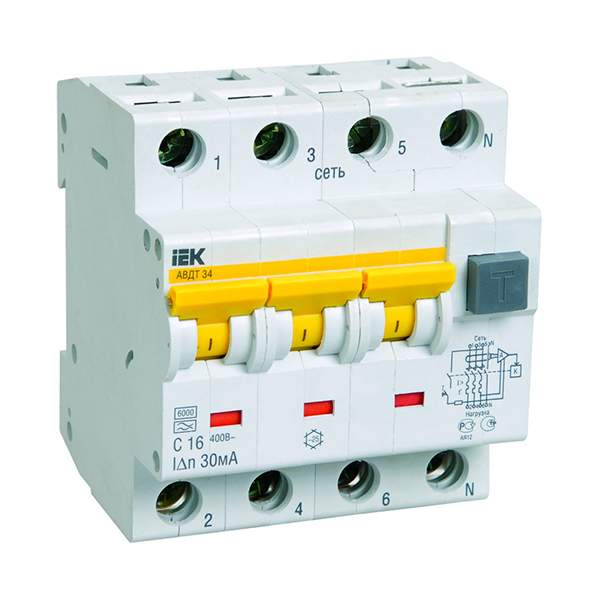 Дифференциальный автомат IEK 10 А MAD22-6-010-C-30