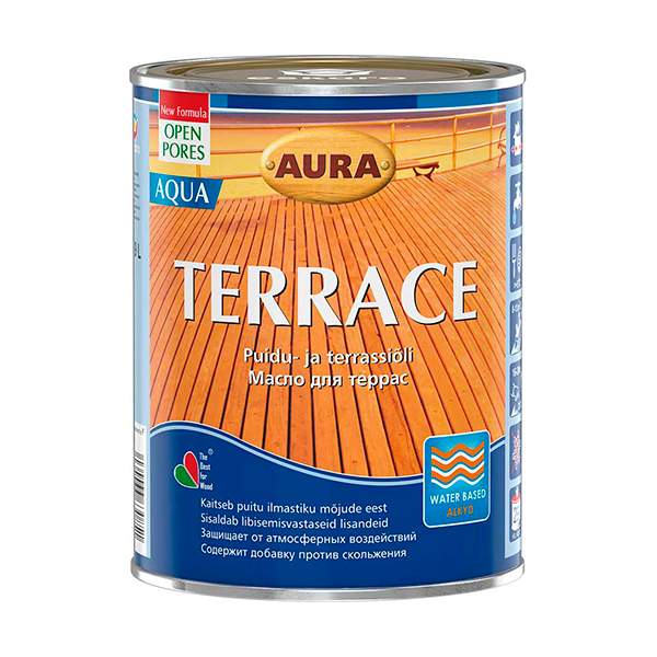 Масло Aura Wood Terrace Aqua 0,9 л (прозрачный)