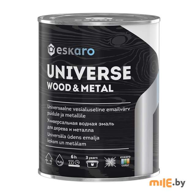 Эмаль Eskaro Universe Wood&Metal Black 0,9 л