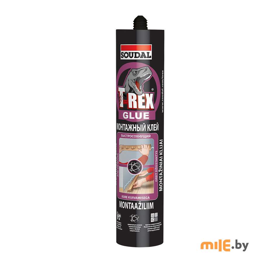 Клей монтажный быстросохнущий Soudal T-Rex бежевый 380 г