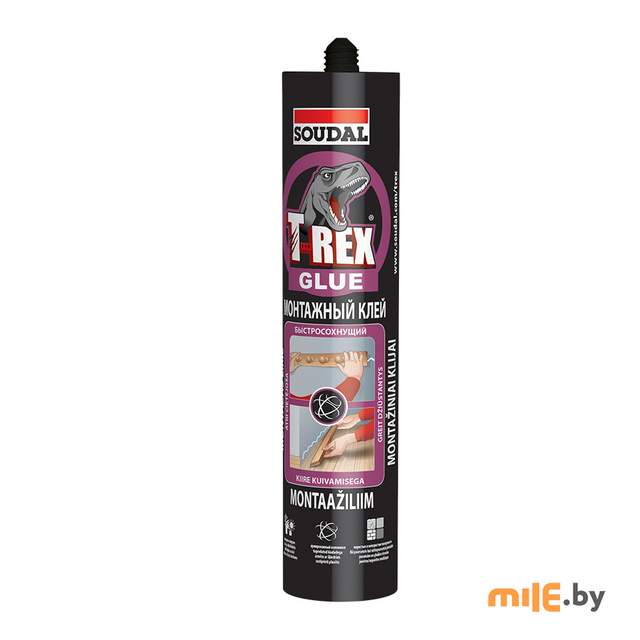 Клей монтажный быстросохнущий Soudal T-Rex бежевый 380 г