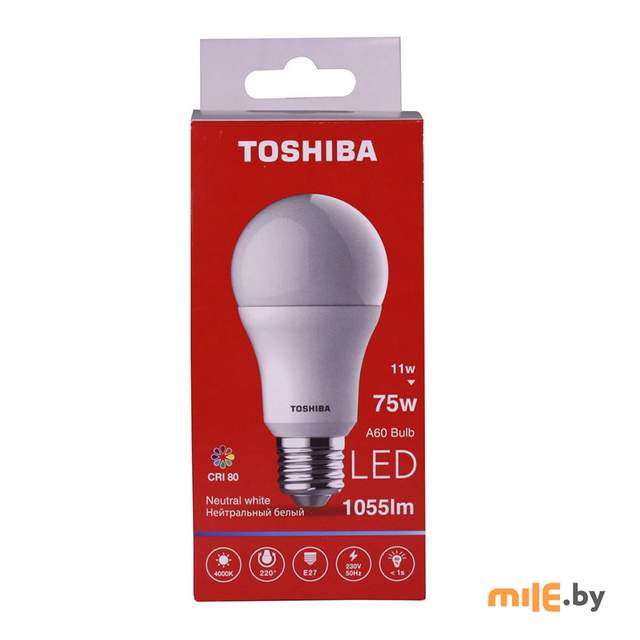 Лампа светодиодная Toshiba CRI80 ND A60 11W E27 4000K