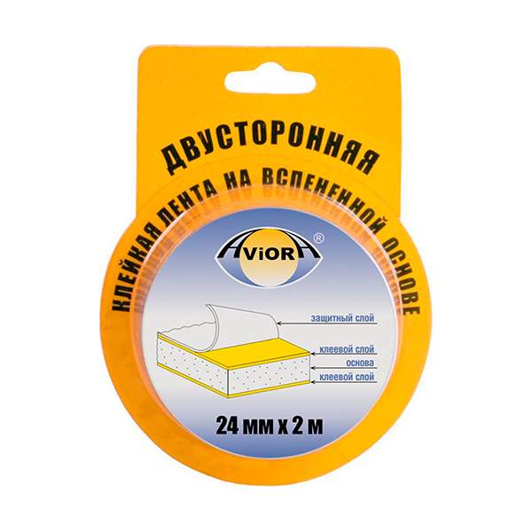 Лента Aviora двусторонняя 302-016 (2 м х 24 мм)