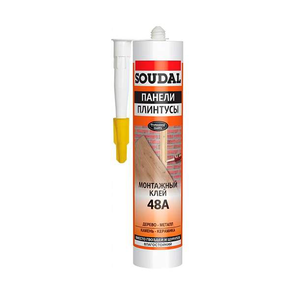 Клей монтажный Soudal 48А Панели Плинтусы (бежевый) 280 мл