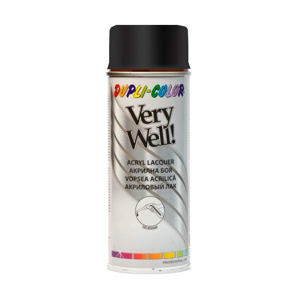 Аэрозольная эмаль Dupli-color Very Well черная RAL 9005 400 мл