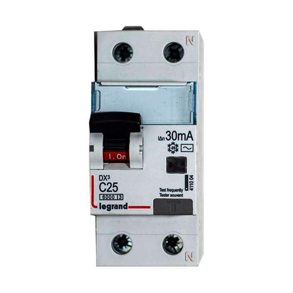 Дифф. авт. выкл. DX3 1P+N C 25A 30mA 6kA 2M Legrand 411004-00.00-00.00-01.01