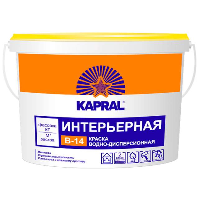 Краска ВД Капрал В-14 белая 7,5кг