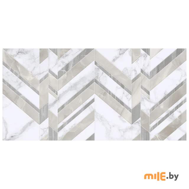 Декор керамический Golden Tile Marmo Bianco Chevron 600х300 мм