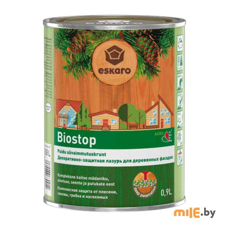 Биозащитный грунт для дерева Aura Biostop (Аура Биостоп) 0,9 л