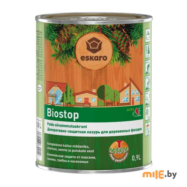 Биозащитный грунт для дерева Aura Biostop  (Аура Биостоп) 0,9 л