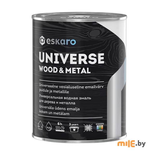 Эмаль Eskaro Universe Wood&Metal Light grey 0,9 л