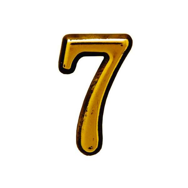 Цифра Аллюр №7 золото пластик