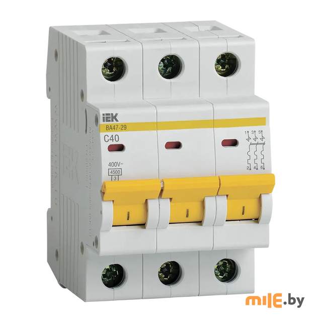 Автоматический выключатель IEK ВА47-29 (MVA20-3-040-C) 40 А