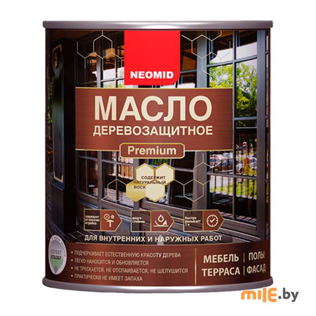 Масло деревозащитное NEOMID Premium 0,75 л (орех)