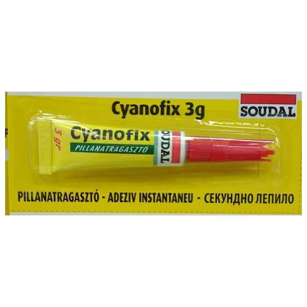 Клей монтажный цианоакрилатный Soudal 84А Cyanofix секундный бесцветный 3 г