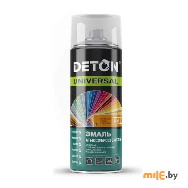 Эмаль-аэрозоль Deton Universal RAL 9005 (чёрный) 400 мл