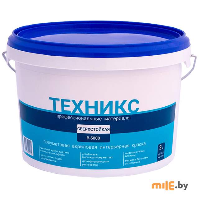 Краска Техникс Сверхстойкая В-5000 P (белая) 3 кг
