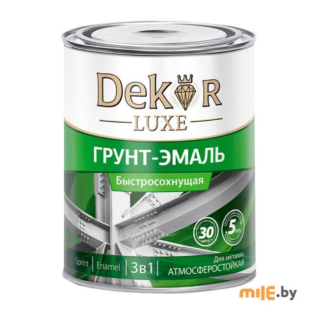 Грунт-эмаль Dekor Sprint 3 в 1 быстросохнущая черная 0,9 кг