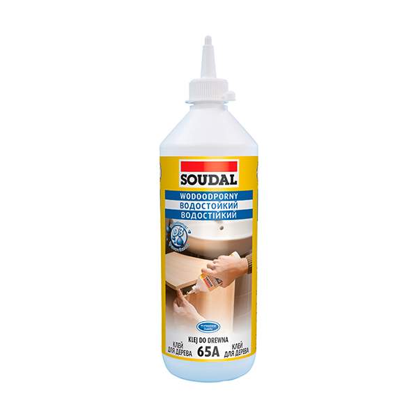 Клей для дерева водостойкий Soudal D3 65A белый 750 г