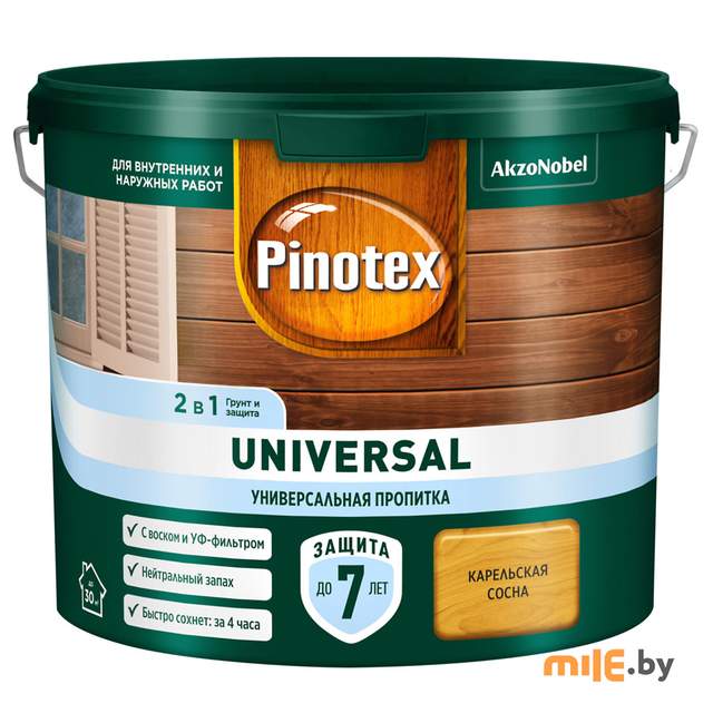 Пропитка Pinotex Universal 2 в 1 Карельская сосна 2,5 л (5620687)