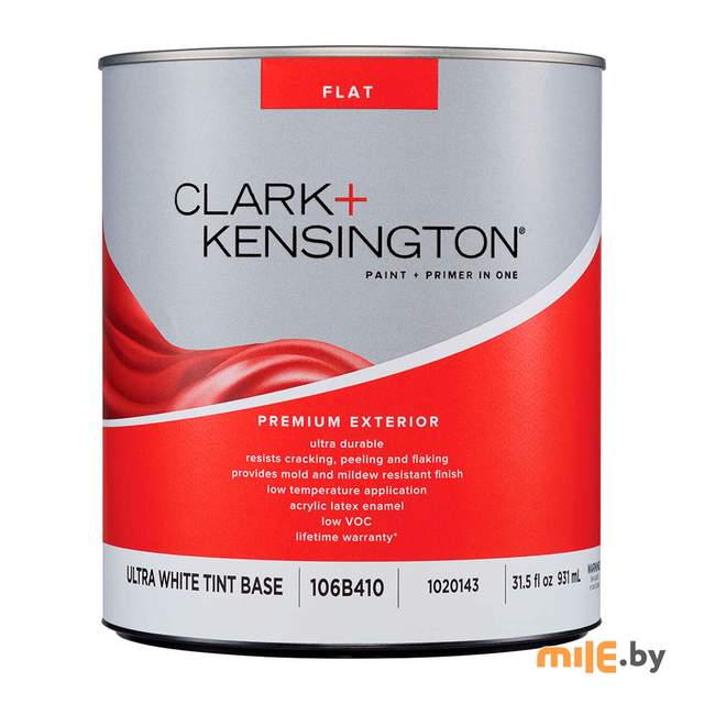 Фасадная краска-грунт Ace Clark+Kensington 106B410-2 (Ultra White Base) 0,946 л