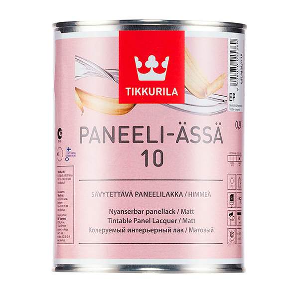 Лак Tikkurila Paneeli-Assa 10 матовый 0,9 л (прозрачный)