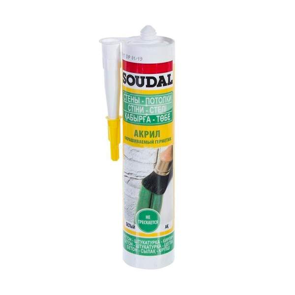 Герметик акриловый Soudal (белый) 280 мл
