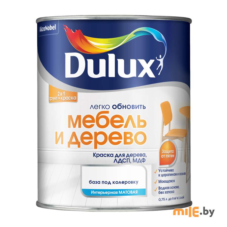 Краска Dulux мебель и дерево BW (5327300) 2 л