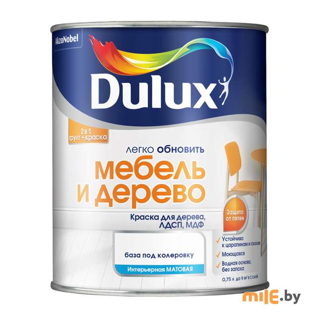 Краска Dulux мебель и дерево BW (5327300) 2 л
