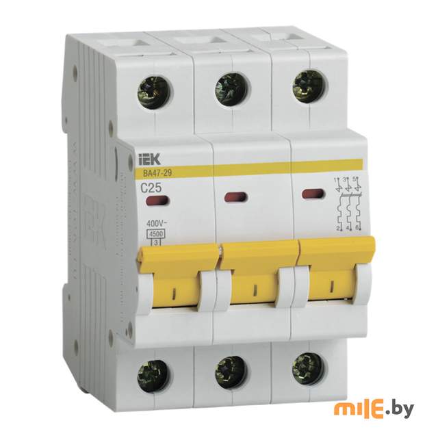 Автоматический выключатель IEK ВА47-29 (MVA20-3-025-C) 25 А