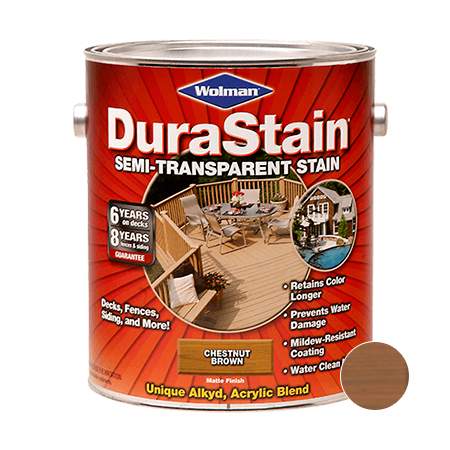 Морилка Wolman Dura Stain one coat матовая 3,78 л (коричневый орех)